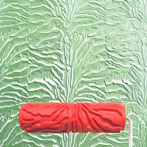 BANCOO 7"DIY Patterned Paint Roller | Decorative Art Texture Roller | Embossing Texture Rubber Roller Painting Supplies | Pattern Art Texture Tools for Household Wall Painting (BK325R) - Image 1