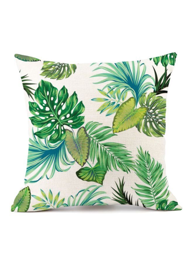 نيبمينينت غطاء وسادة ديكور للزينة بتصميم شجرة أخضر/أبيض 45x45سم