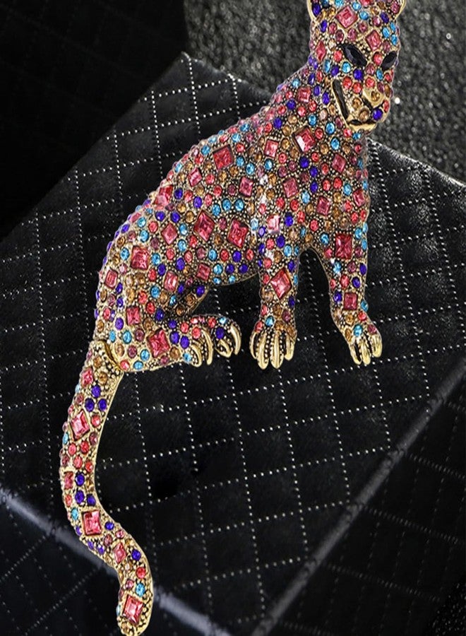 OIDIMS Punk Leopard Rhinestone Brooch for Women Men Crystal Lapel Badge Cool Style Animal Brooches Colorful Cubic Zirconia Accessories Boutonniere Corsage for Clothes Hat Bag Gothic Personalized Jewelry - Image 4