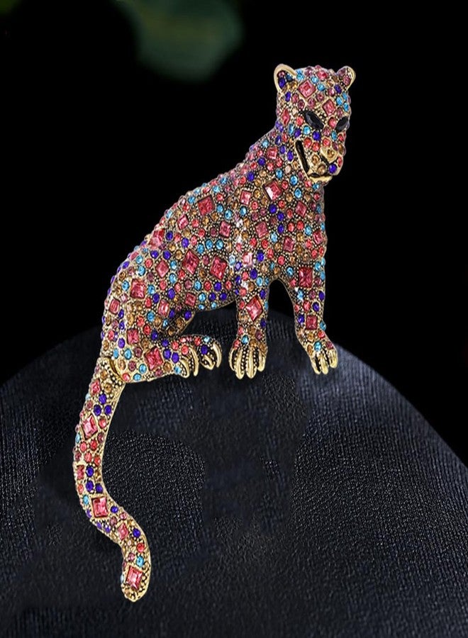 OIDIMS Punk Leopard Rhinestone Brooch for Women Men Crystal Lapel Badge Cool Style Animal Brooches Colorful Cubic Zirconia Accessories Boutonniere Corsage for Clothes Hat Bag Gothic Personalized Jewelry - Image 5