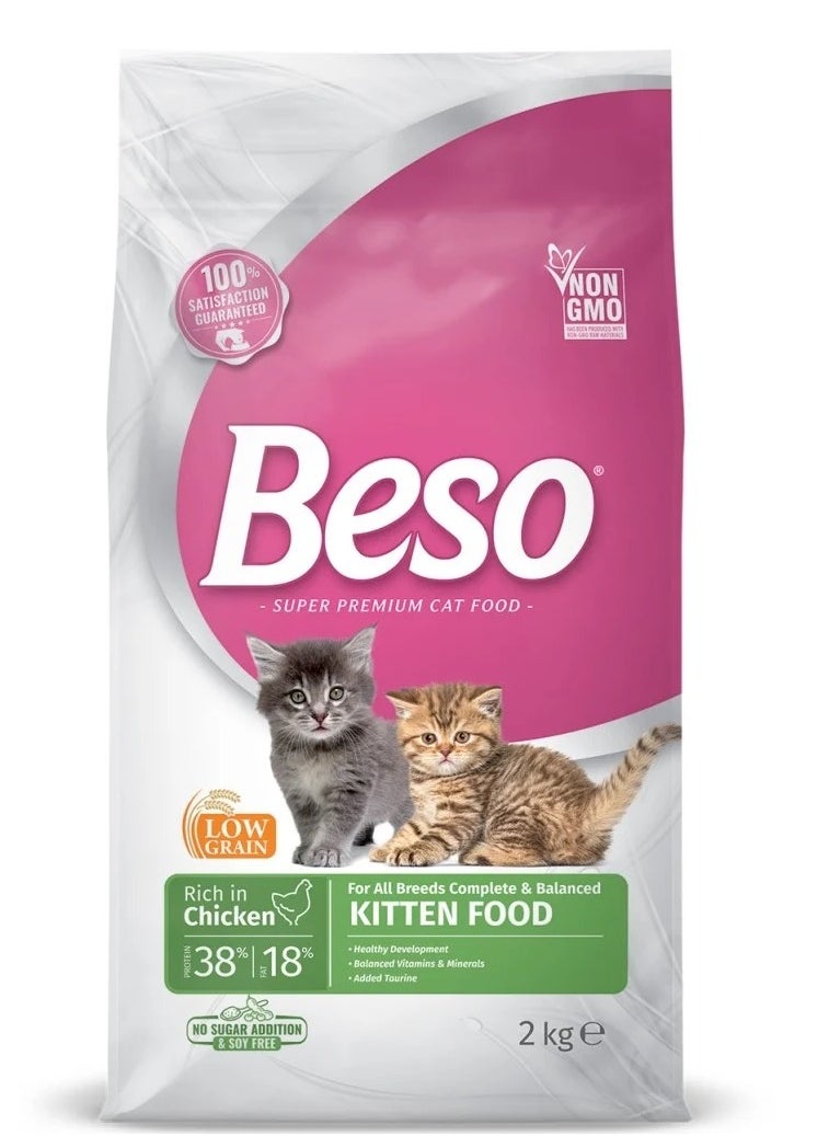 Beso Dry cat food with chicken flavour for kittens, 2 kg  - Image 1