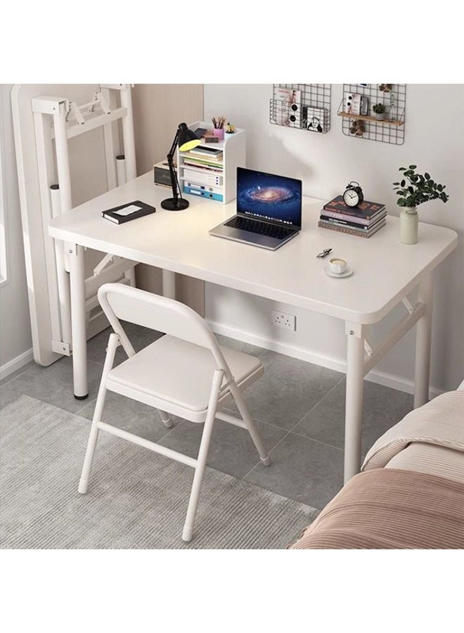 Spides Folding Table Multipurpose Lightweight Computer Desk Space Saving Outdoor Camping Table Home Office Foldable Table, Portable Writing Study Workstation for Picnic, Camping， Home Office, Study, Work - Image 1