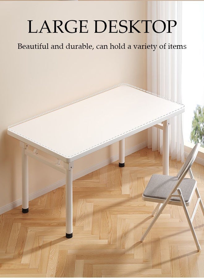 Spides Folding Table Multipurpose Lightweight Computer Desk Space Saving Outdoor Camping Table Home Office Foldable Table, Portable Writing Study Workstation for Picnic, Camping， Home Office, Study, Work - Image 2