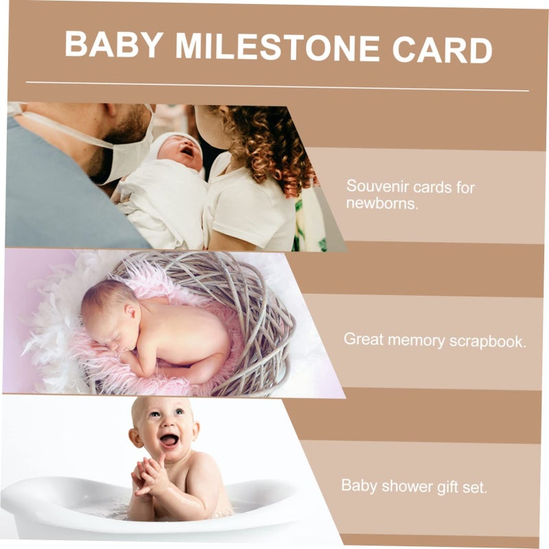 Angoily 12Pcs Wooden Baby Month Cards Milestone Markers Newborn Shower - Image 5