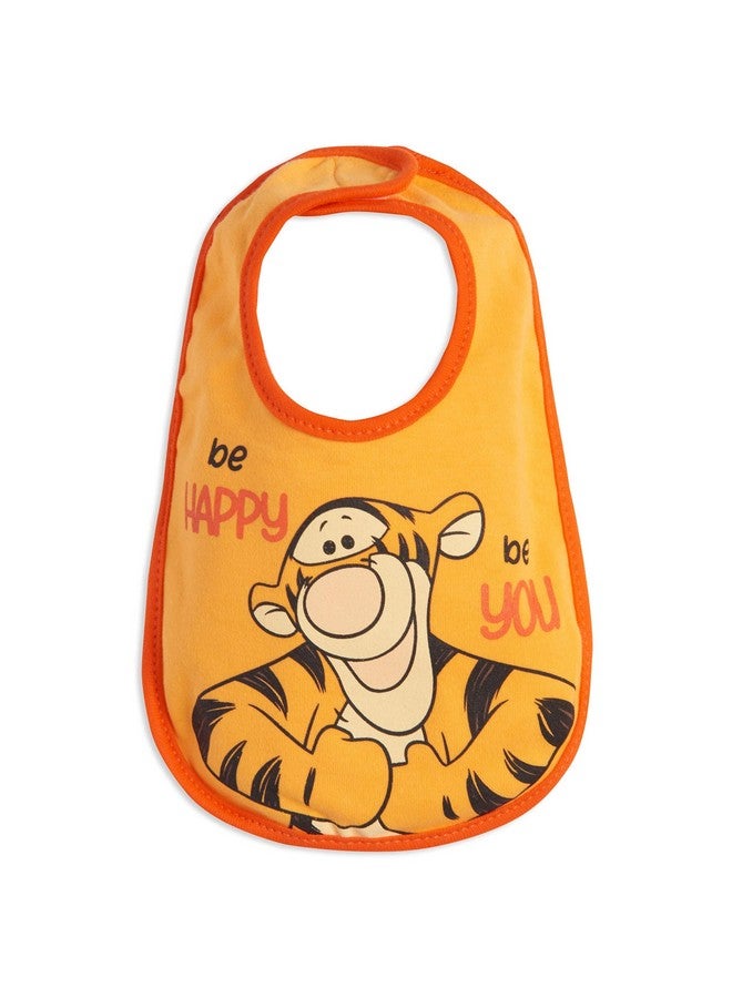 Disney Winnie the Pooh Tigger Eeyore Piglet Baby Boys 5 Pack Side Snap Bibs - Image 3