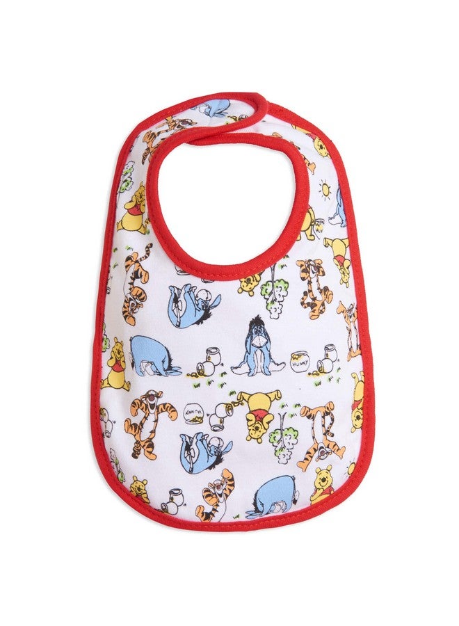 Disney Winnie the Pooh Tigger Eeyore Piglet Baby Boys 5 Pack Side Snap Bibs - Image 4