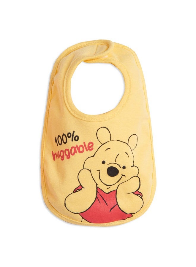 Disney Winnie the Pooh Tigger Eeyore Piglet Baby Boys 5 Pack Side Snap Bibs - Image 1