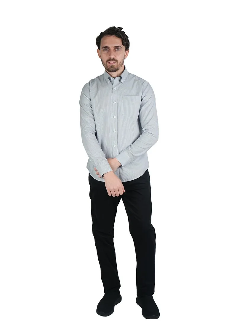 GIORDANO  Men's Wrinkle-Free Long Sleeve Cotton Oxford Shirt for Men | Best Price UAE