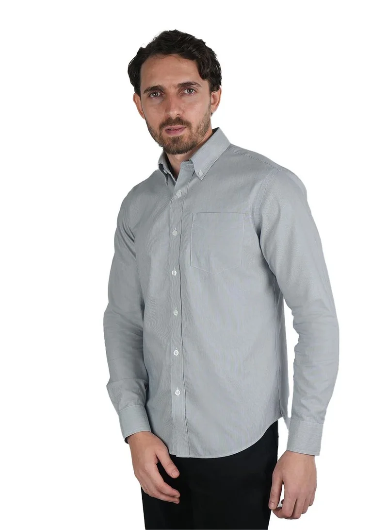 Men's Wrinkle-Free Long Sleeve Cotton Oxford Shirt