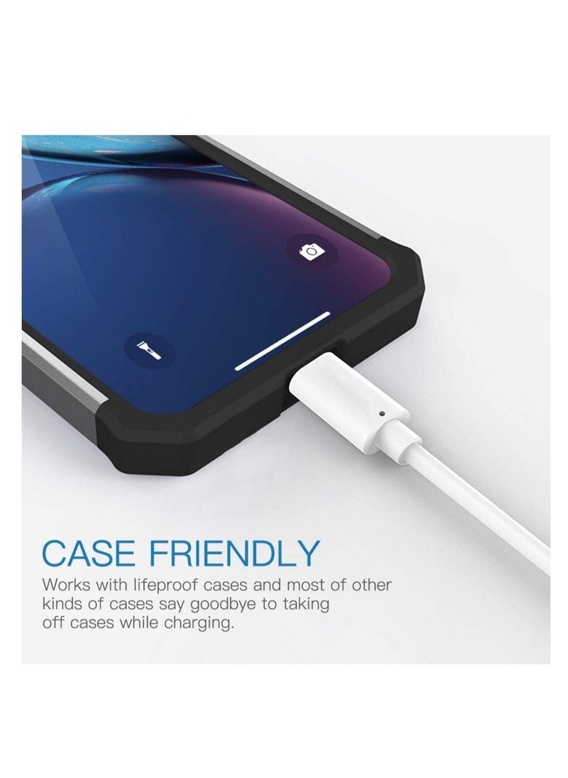 Raxoom Lightning Cable MFi Certified iPhone Charger Cable, 3Pack 2M Extra Long Lightning to USB Cable Fast Charging & Syncing iPhone Cord for iPhone 11 Pro Xs Max X 8Plus 7Plus 6SPlus iPad - White - Image 5