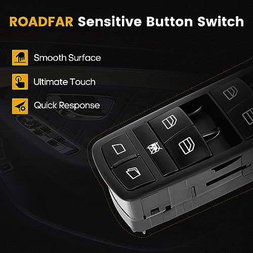 ROADFAR Window Switch Power Window Switch Master Control Switch Front Driver Side Replacement Parts fits for 2007-2009 Mercedes-Benz GL320 R320 2010-2012 GL350 2007-2012 GL450 2008-2012 GL550 2518300390 - Image 4