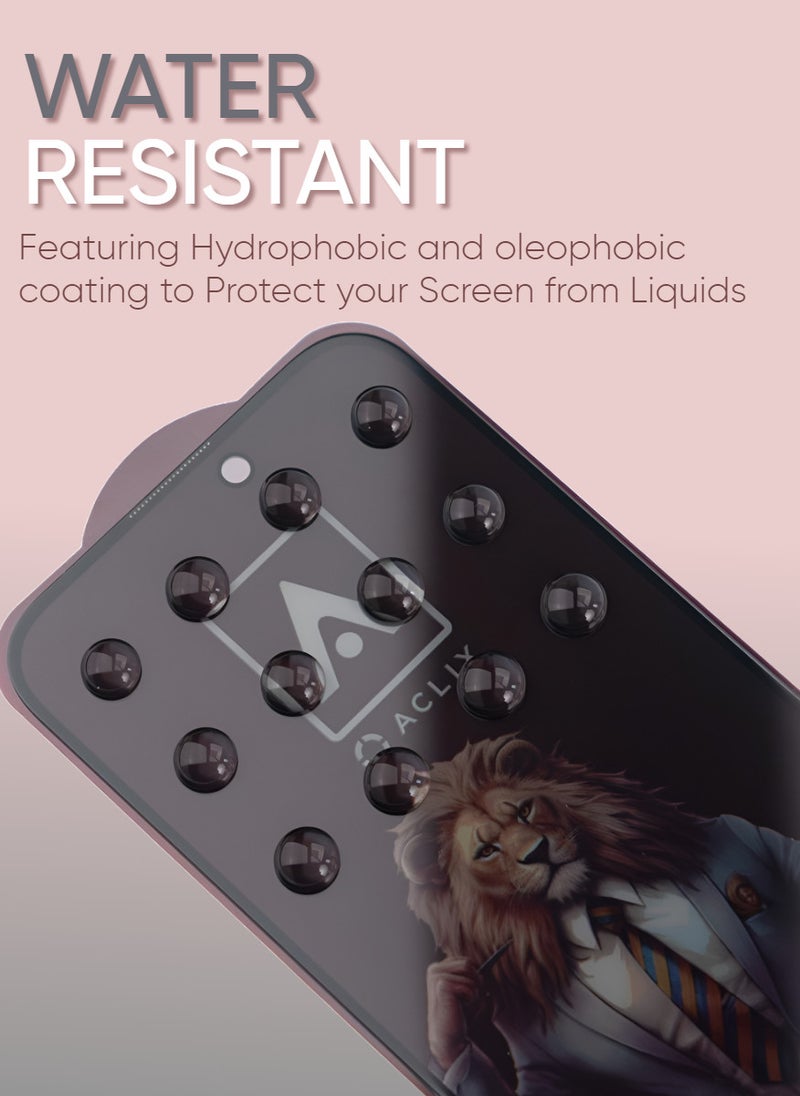2 Pieces Antistatic ESD Dustproof Premium Quality High Definition Anti-Spy Privacy Tempered Glass Screen Protector Designed For  iPhone 15 Pro Max