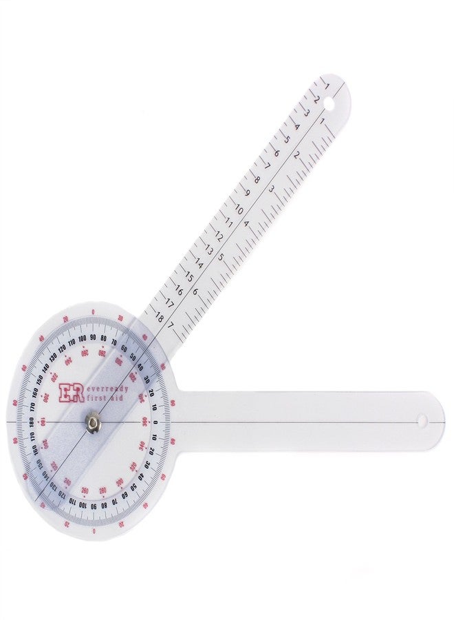Ever Ready First Aid Plastic 12" Goniometer 360 Degree ISOM - Image 1
