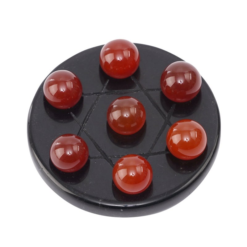 Natural Crystal Gem Mini Seven Star Array Seven Star Disc Round Bead Ornaments Seven Mans Star Feng Shui Home Jewelry Ornaments - Image 1