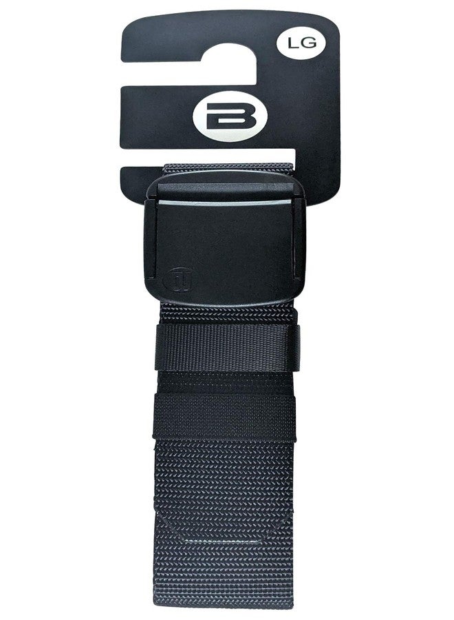 Betta 1.5 Inch Wide Men's Nylon Web Belt with High-Strength Adjustable Buckle (Large, Black) - Image 5