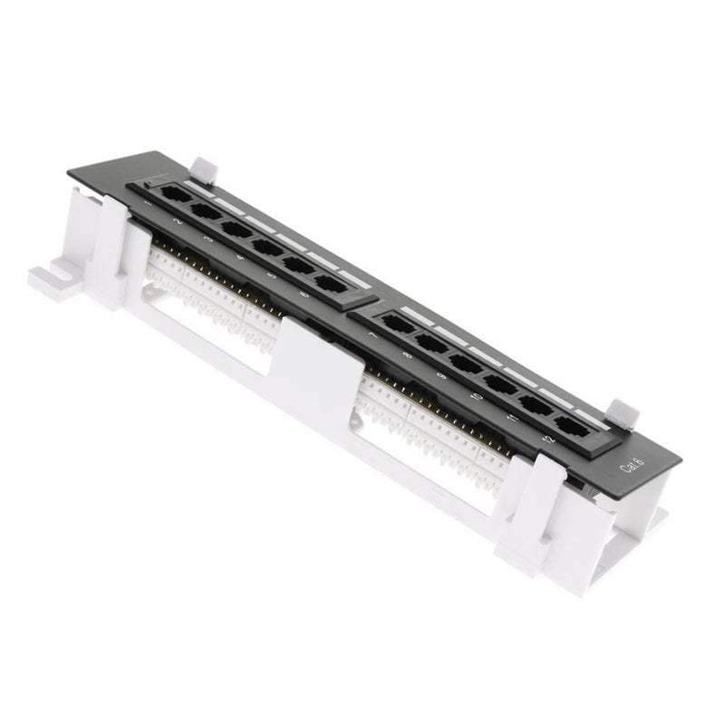 Amphenol 12 Port 6 UTP LAN Wall Mount Panel Surface Cable Management - Image 2