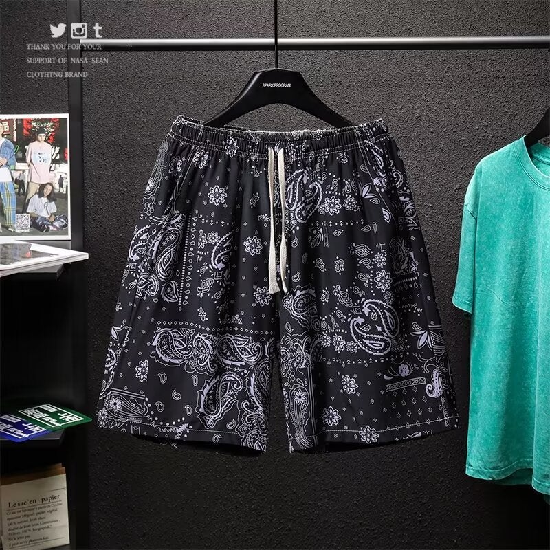 Beach Pants Youth Popular Men's and Women's Fashion Five-point Pants Straight Summer Fashion Fashion Brand Casual Pants New Lazy - Image 1