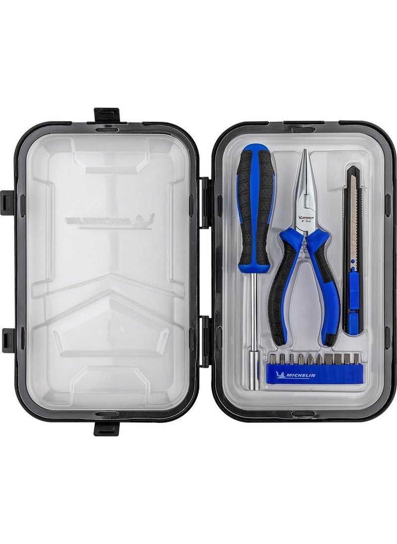 Michelin MC33320 13 Piece Cr-V Long Nose Pliers + Utility Knife Bits Screwdriver Set  - Image 1