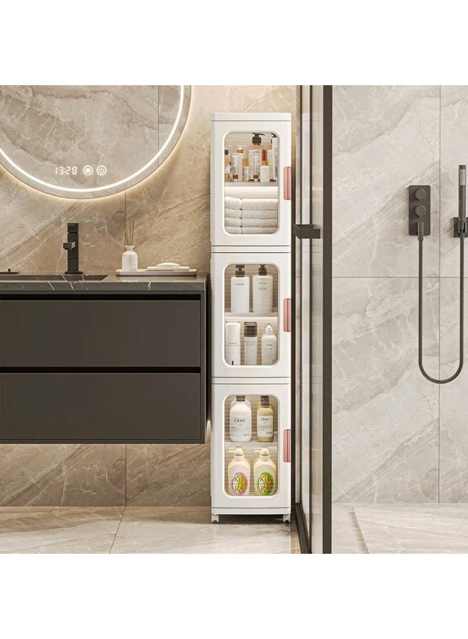 خزانة تخزين متعددة الاستخدامات مزودة بعجلات – أداة عملية لتنظيم الأدوات والأغراض المنزلية بسهولة مع إمكانية تحريكها إلى أي مكان حسب الحاجة – AB - Image 1