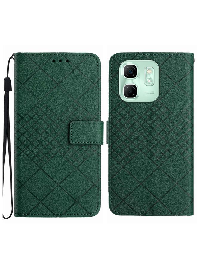 The Bros Phone Case For Infinix Hot 50i 4G Rhombic Grid Texture Leather Phone Phone Case - Image 1