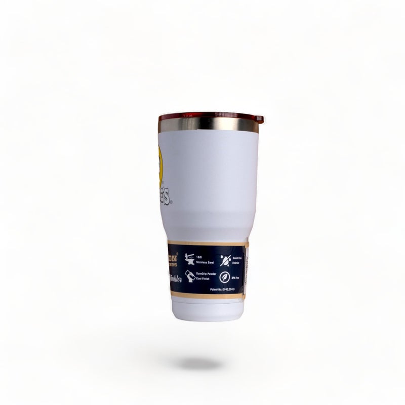 Buc-ee's White Yukon Outfitters Stainless Steel Tumbler - Double Wall Vacuum Insulated  Slide Lid  Powder Finish 30oz