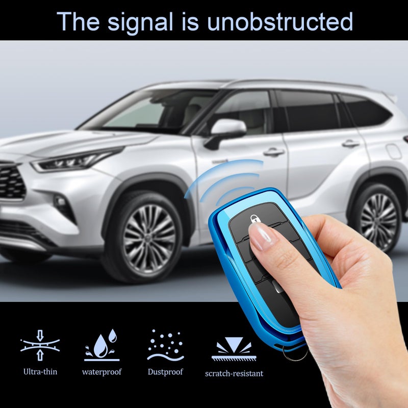 ZSPDACC for Toyota Key Fob Cover 2025 2026 2024 2023 Car Key Case Camry Corolla Crown Signia Grand Highlander Sequoia Tundra Venza Land Cruiser 4 Buttons - Image 3