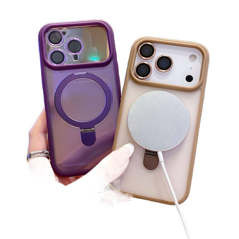 MS PC MagSafe Case for iPhone 15 / 15 Plus / 15 Pro / 15 Pro Max with Drop Protection and Kickstand plus Shockproof plus Strong Magnetic plus Skin Feel in Navy Blue - Image 2