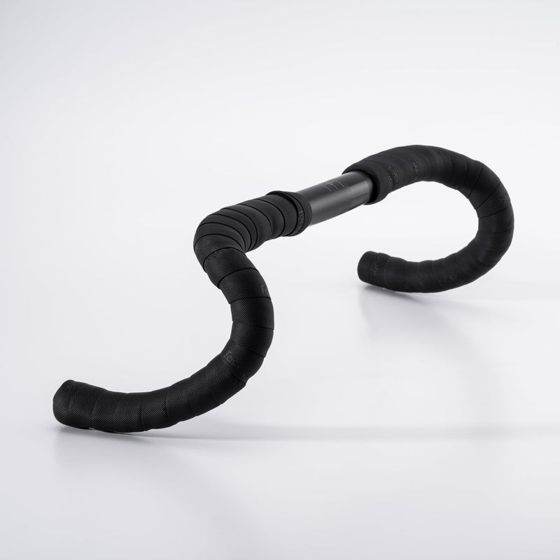 Fabric Knurl Gravel Handlebar Tape Gravel Bike - Road Bike Bar Tape with Handlebar Plugs and Finishing Strips - 200 x 3 cm - 3.5mm Thick Black - Image 2