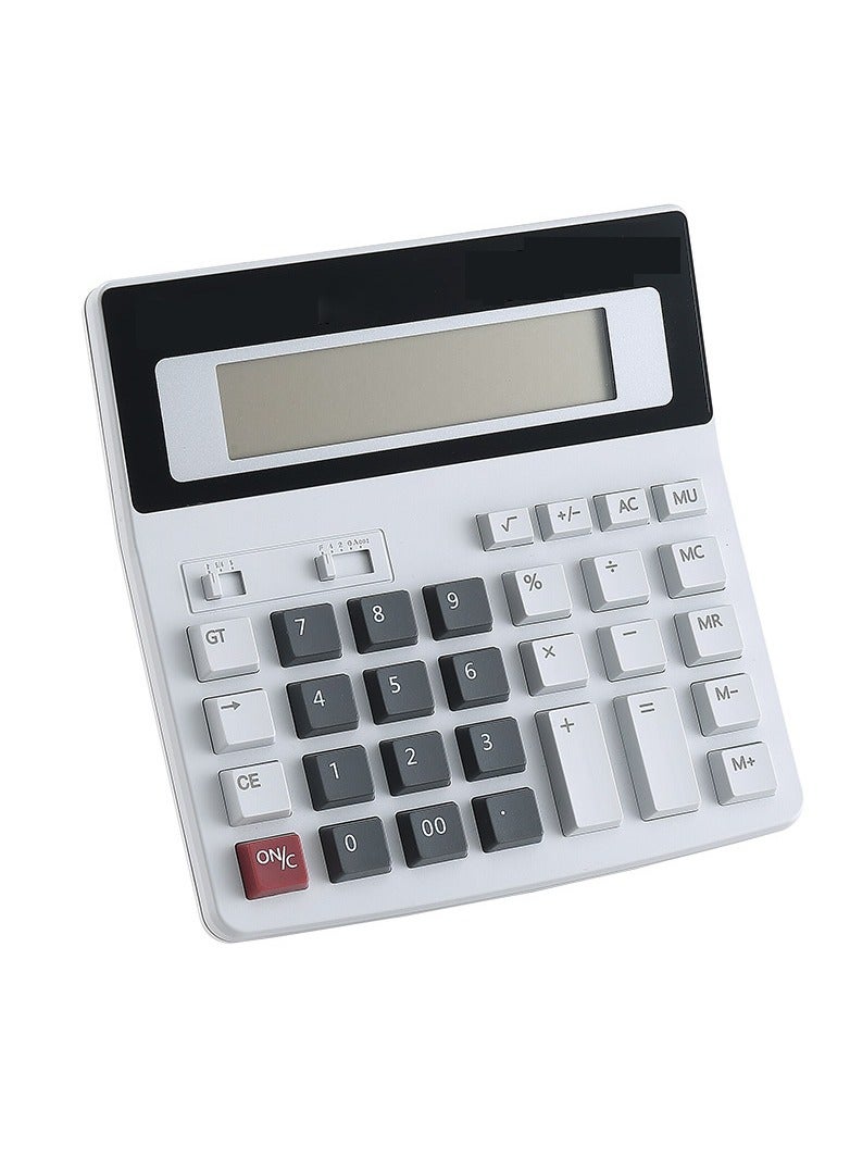 Generic Corrected Sentence Large Lcd Display Calculator with 12 Large ons Solar Cell and Dual Power Supply Suitable for Teachers Classrooms High Schools Colleges Offices and Business Research Accessories.  - Image 1