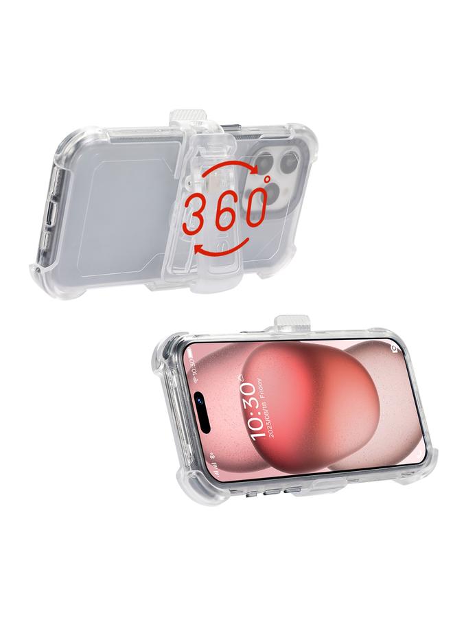 Zaboon Case For iPhone 12 Pro Max Frosted PC+TPU Phone Case with Back Clip - Image 4