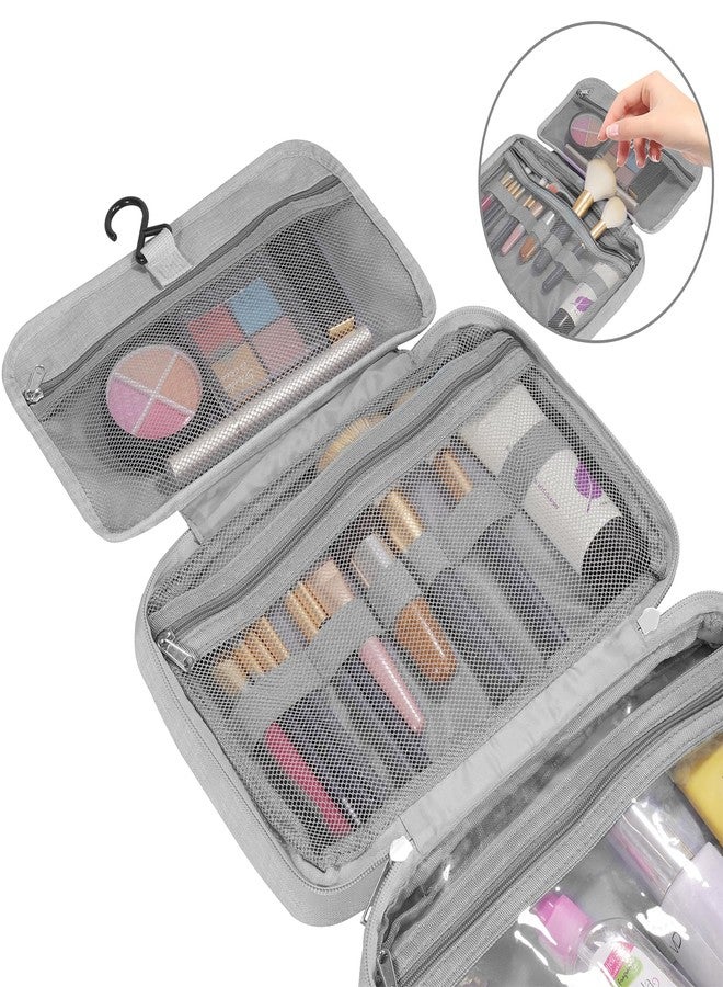 Travel Waterproof Foldable Dry Hanging Case for Accessories, Wet Separated Wash Bag (gray) - Image 2