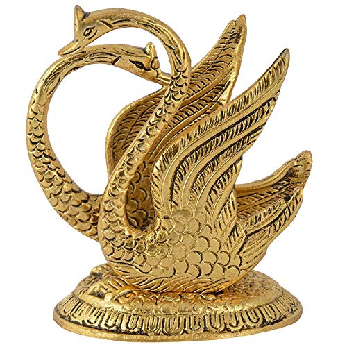 Craftam Oxidized Metal Swan Napkin Holder, Golden Duck Shape Tissue Paper Stand for Dining Table Decor, Decorative Metal Serviette Holder for Home, Hotel & Restaurant (10 x 7 x 11 cm) - Image 1