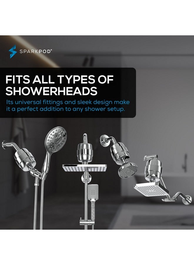 SparkPod 23 Stage Shower Head Filter for Dry Hair and Skin - High Output Universal Shower Filters to Remove Toxic Chemicals, Chlorine & Heavy Metals (Luxury Polished Chrome) - Image 3