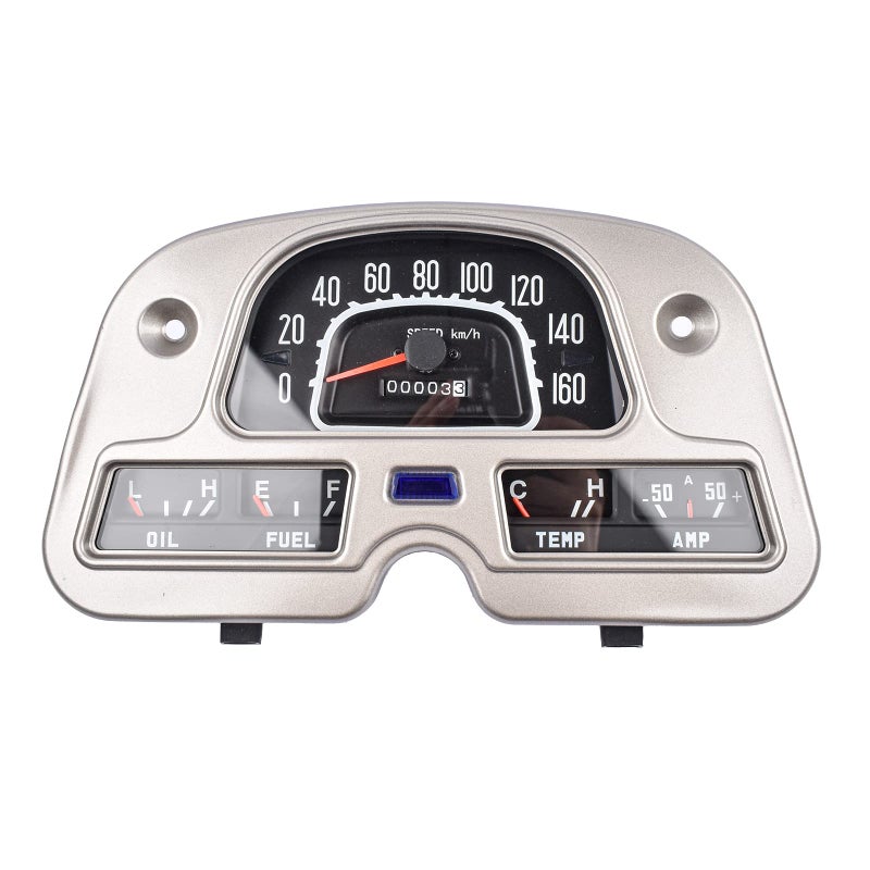 Flynsu Speedometer Gauge Cluster Replacement for 19741980 Toyota Land Cruiser FJ40 FJ45 BJ40 12V Cluster 50A Amp Meter