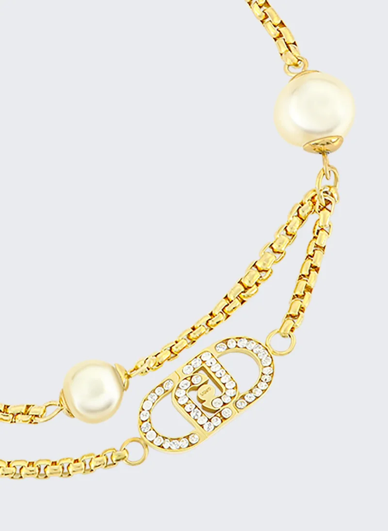 ليو جو سوار مزين بتعليقة لؤلؤ