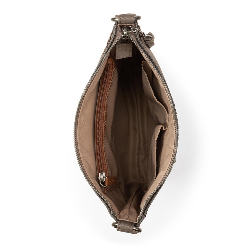 The Sak Lucia Leather Crossbody Purse - Premium Leather Women's Handbag for Everyday & Travel - Cross Body Bag With Zipper - Image 4