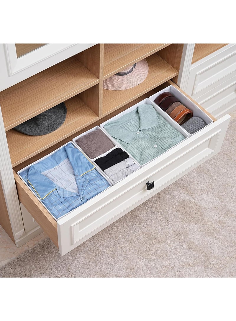 أيكيا مجموعة من 6 منظمات تخزين بيضاء للجوارب والأحزمة والمجوهرات | منظمات للخزانة والأدراج للملابس والإكسسوارات والأغراض الصغيرة | حلول تخزين منزلية - Image 5