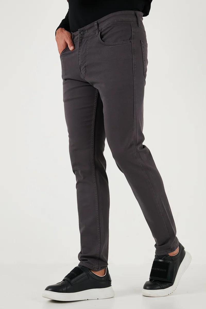 بوراتي Stretch Cotton Regular Fit Normal Waist Straight Leg Trousers Men's Trousers 674002