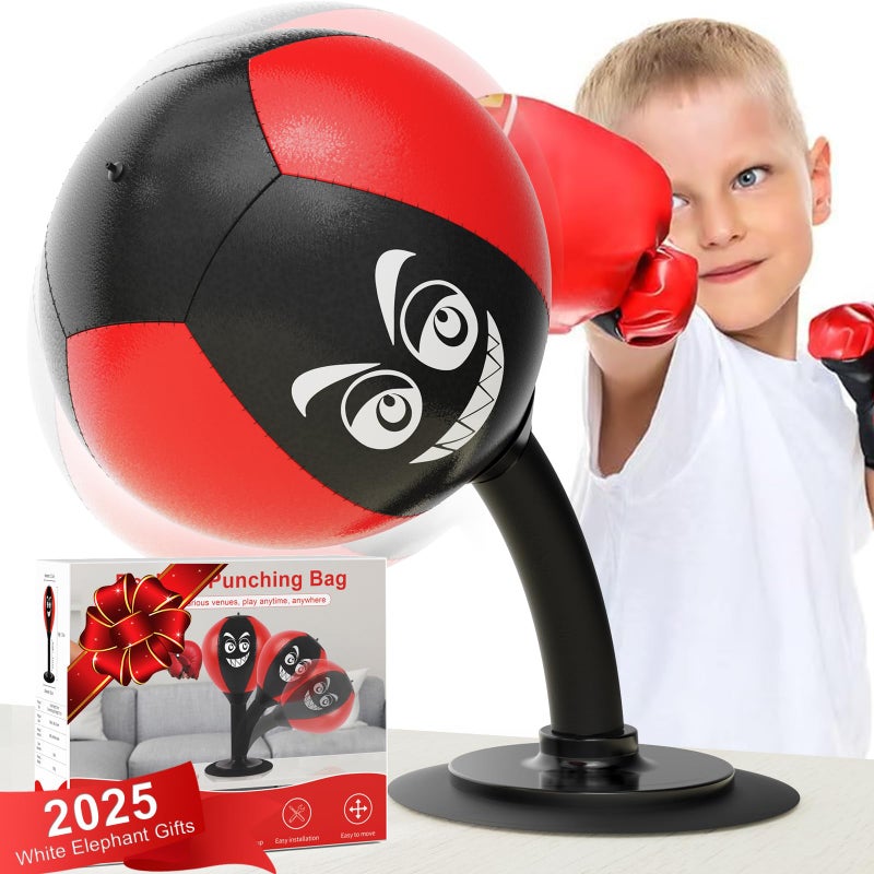 HZG Desktop Punching Bag, Stress Buster with Suction Cup for Office Table and Counters, Heavy Duty Stress Relief Ball, Desk Boxing Punch Ball, Funny Toys Punching Bag for Kids Coworkers and Friends - Image 1
