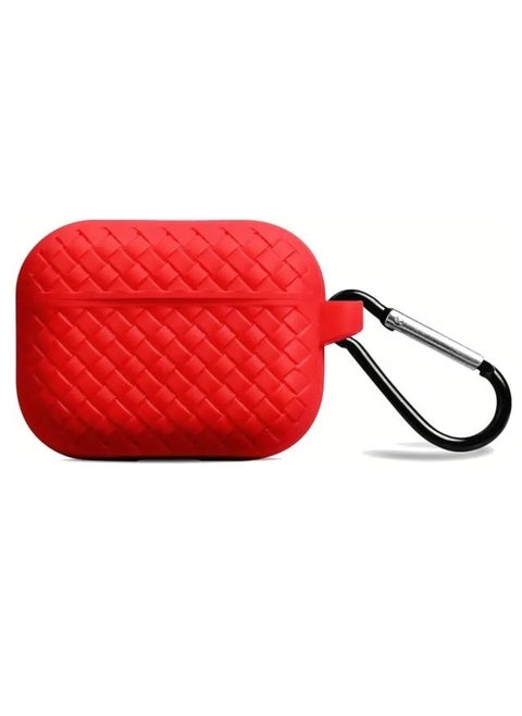 Silicone Case for Airpods 4th Generation 2024 Accessories with Keychain - Red