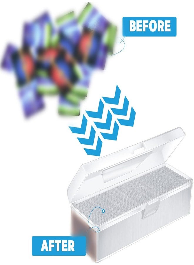 Vicenpal Trading Card Storage Box Clear Plastic Card Box Set Fit 600-1000 Plus Portable Baseball Football Playing Sport Collector for Collectible Gaming Compatible with Mtg Trading(4 Pieces) - Image 4