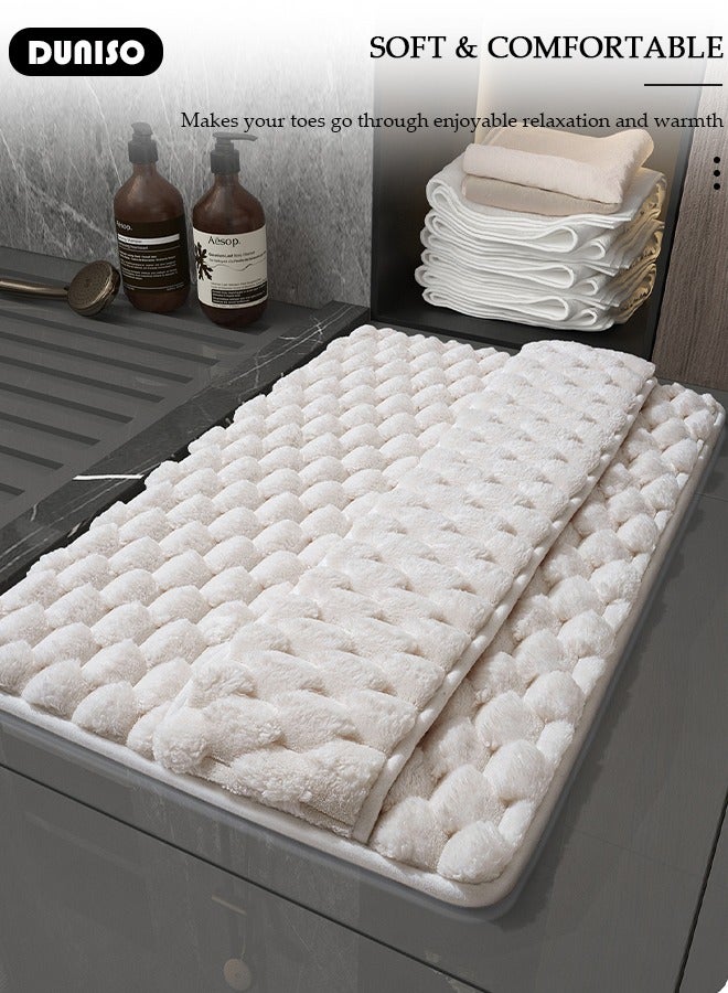 DUNISO Thickened Memory Foam Bath Mat, Highly Absorbent Bathroom Carpet, Non Slip Soft Bathroom Rugs, Machine Washable Quick-Dry Foot Mat, Easy to Clean Mat for Bathroom Floors - Image 5