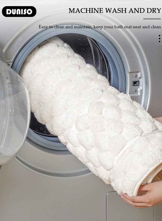 DUNISO Thickened Memory Foam Bath Mat, Highly Absorbent Bathroom Carpet, Non Slip Soft Bathroom Rugs, Machine Washable Quick-Dry Foot Mat, Easy to Clean Mat for Bathroom Floors - Image 4