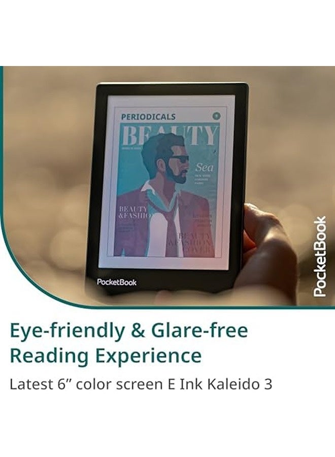 PocketBook Verse Pro Color 634 E-Reader – 6" E Ink Kaleido 3 Display, 16GB, IPX8 Waterproof, SMARTlight, Audiobooks, Text-to-Speech, Bluetooth 5.4 – Stormy Sea - Image 2