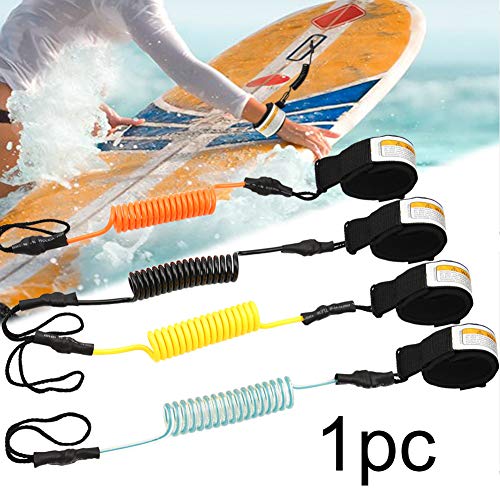 Tookie Surfboard Leash, Coiled Sup Leash Leg Rope, Straight Surf Board Leg Rope, Elastic Safety Outdoor SUP Strap Surfing Leash Rope Adjustable TPU Wrist Coil Leg Foot Rope(Black) - Image 4