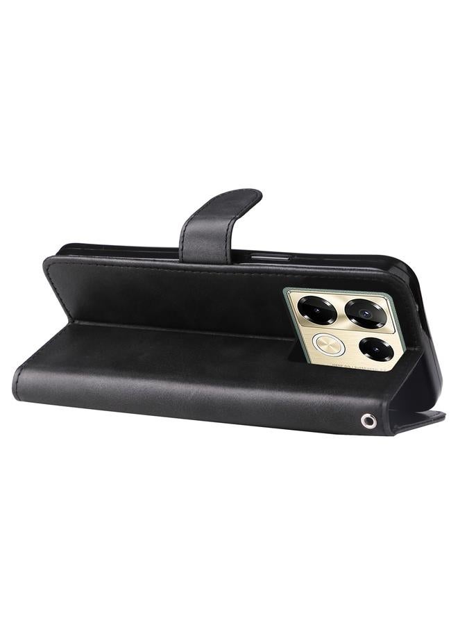 اس-توب جراب لهاتف Infinix Note 40 Pro 4G / 5G / Note 40 Pro+ جراب هاتف أنيق من جلد العجل بسحاب - Image 5