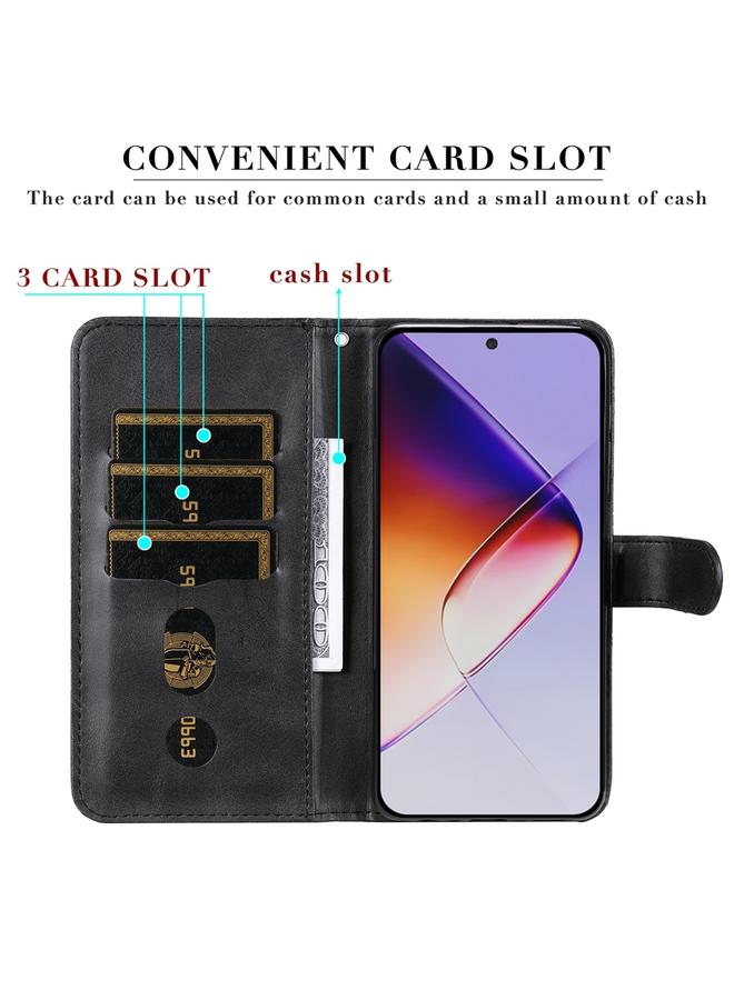 اس-توب جراب لهاتف Infinix Note 40 Pro 4G / 5G / Note 40 Pro+ جراب هاتف أنيق من جلد العجل بسحاب - Image 4