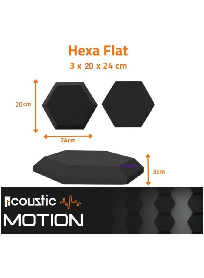 أكويستك موشان ألواح إسفنجية صوتية، ألواح سداسية كلاسيكية عازلة للصوت مع لاصق ذاتي، مجموعة من 19 قطعة، مقاس 3×20×24 سم، رمادية داكنة، أساسية للاستوديو والمنزل والتسجيل ومعالجة الغرف الصوتية - Image 3