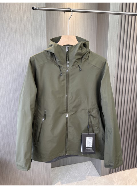 Spring Autumn Couples Windproof Waterproof Ski Jacket Dark green