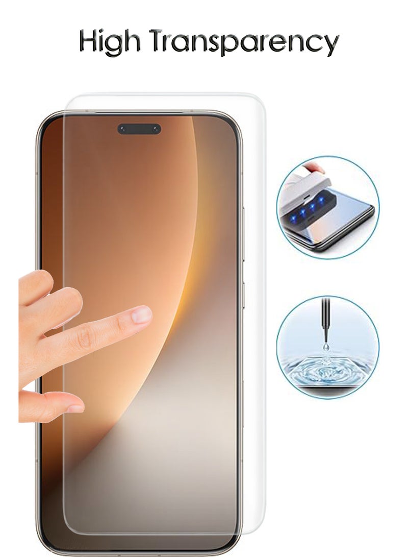 REWO Honor Magic8 Pro - UV Advanced Premium Tempered Glass Screen Protector Guard , Full Adhesive UV Curved Case Friendly HD Clarity With Installation Kit - Image 2
